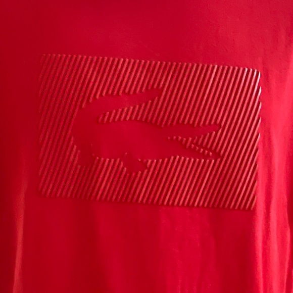 Lacoste Men's Bold Red Tee s. Large. - Picture 4 of 5